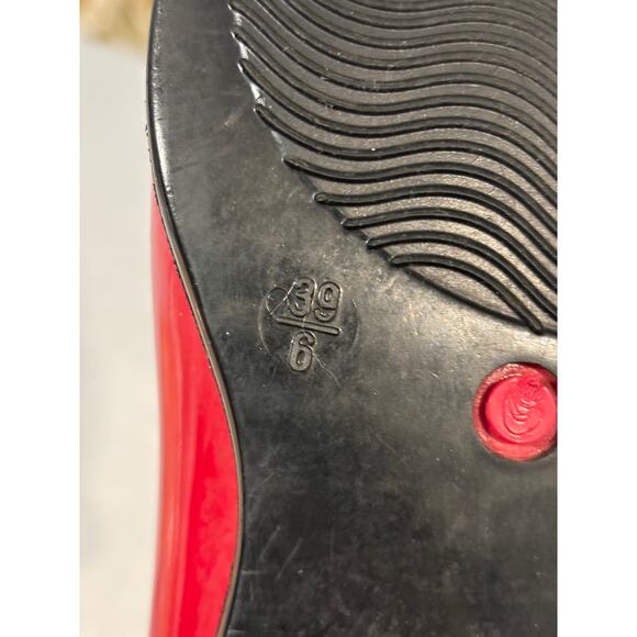 Pre-loved Red Women's ankle rain booties Size 9 - Picture 9 of 12